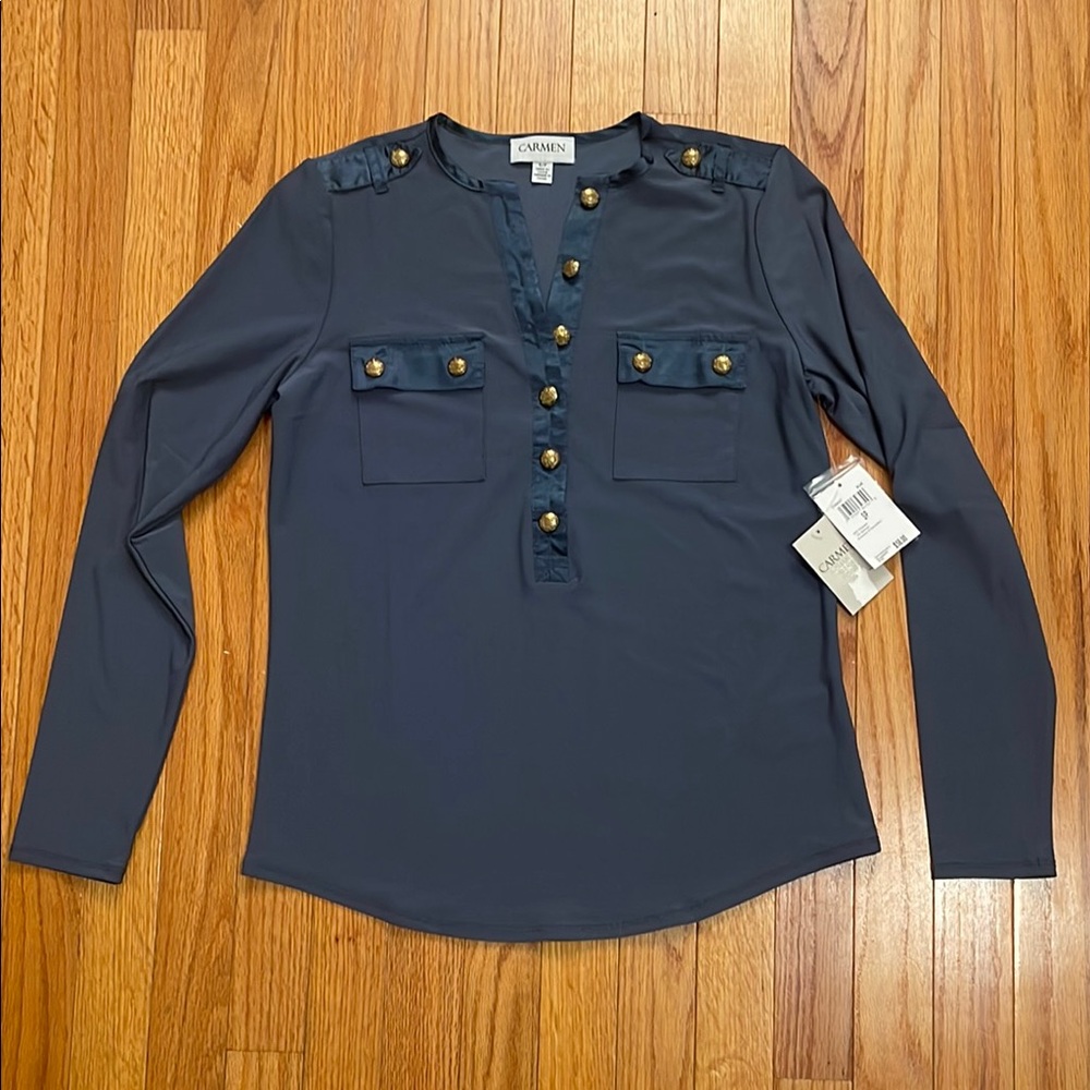 NWT Carmen blue top